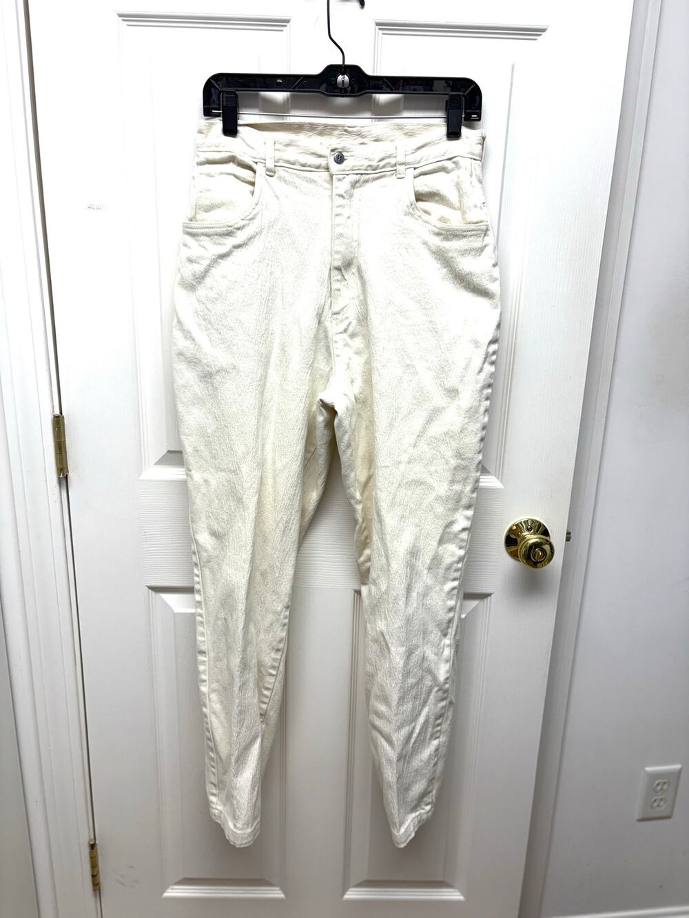 Irene Allison Jeans, Off White 80s 90s High Rise VTG Mom Jeans, Women’s Size 14